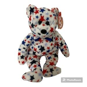 5/$25 Ty Beanie Baby Red White and Blue fourth of July bear